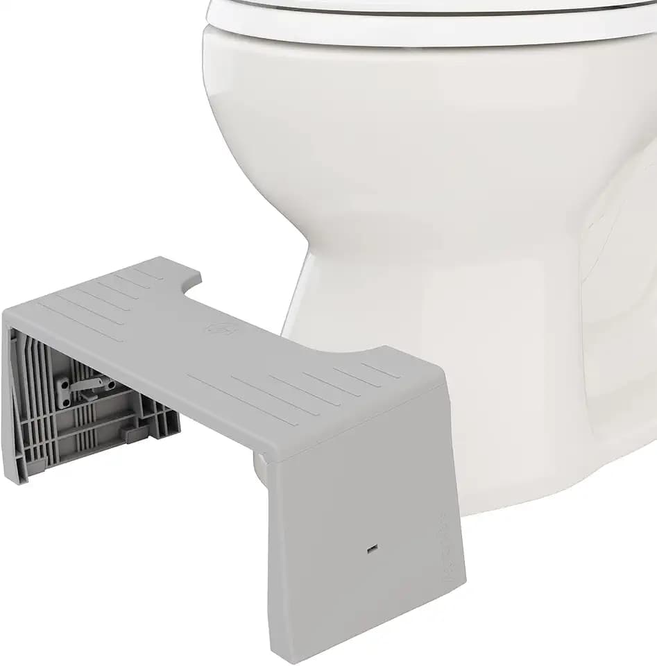 Squatty Potty Porta-Squatty Folding Travel Bathroom Toilet Stool – 7" Gray