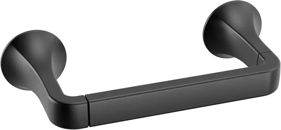 Delta Lineax Toilet Paper Holder, Tissue Roll Holder, Bathroom Accessory, Matte Black 76247-BL