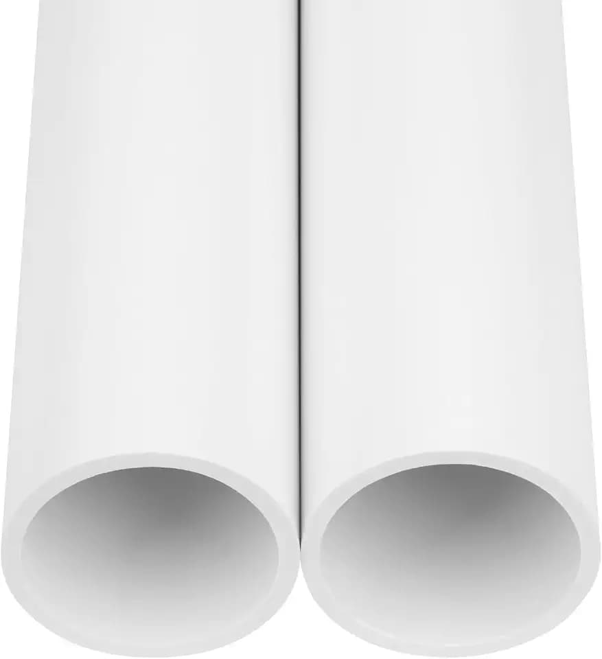 2Pcs 2 Inch PVC Pipe 34"(2.83FT) Long White Sch40 Industrial PVC Pipes for Home DIY, Greenhouse, Garden, Farm, Workshop, Furniture Grade(2" x 34"L)