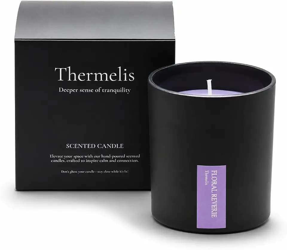 Elderflower & Rose Soy Candle, Hand-Poured Scented, 7.1 oz - 35 Hours Non-Toxic Clean Burn
