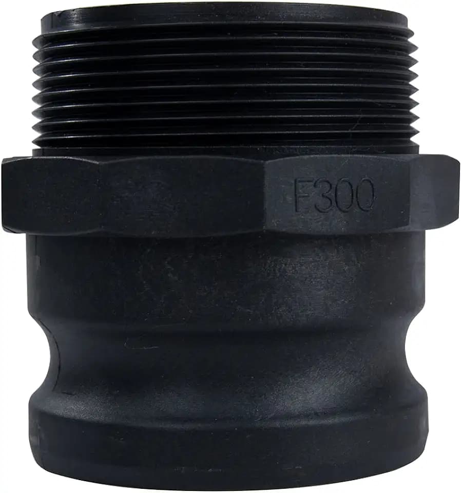 2 pcs Camlock Fittings Poly (3" Type F_ Standard Camlock Couplings, Male Adapter x Male Thread Camlock Fittings Polypropylene Cam Groove Fitting (3")