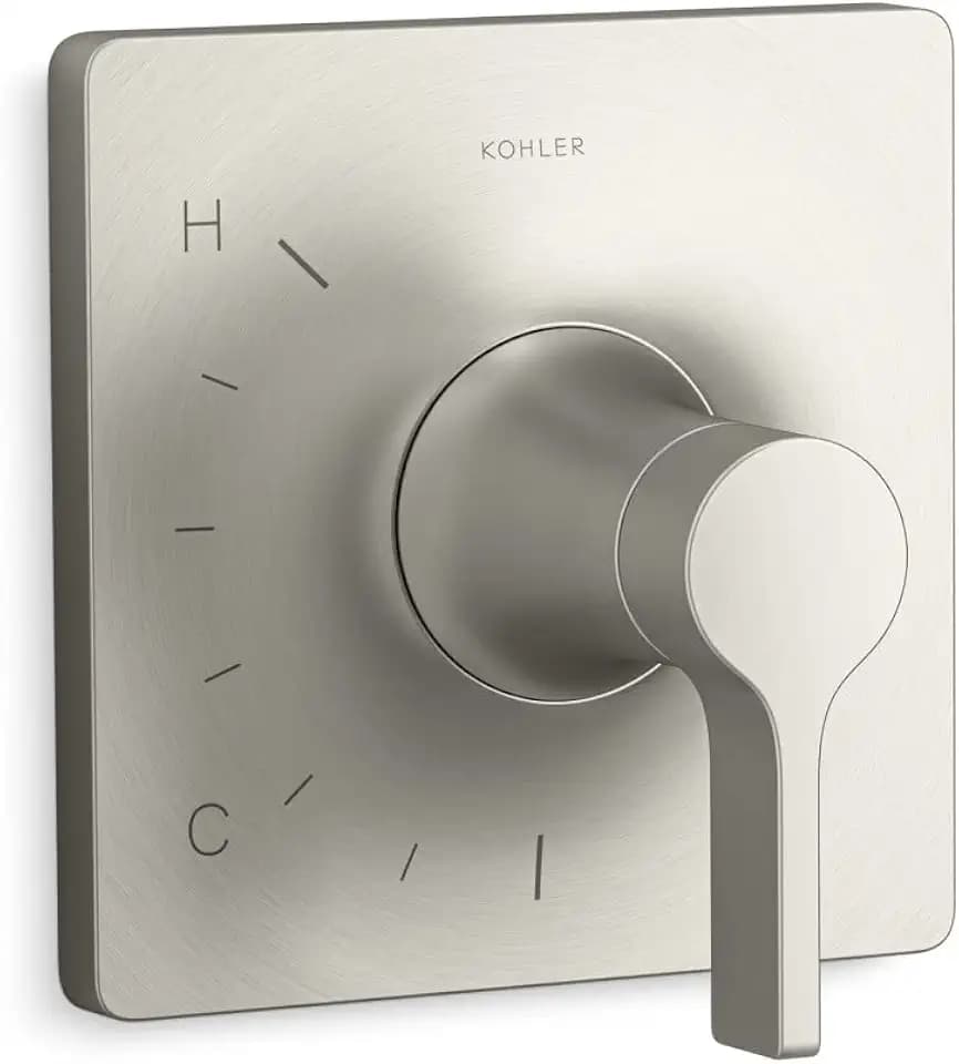KOHLER TS28129-4-BN Venza Rite-Temp Valve Trim, Single Handle Bathroom Faucet, Premium Corrosion Resistant Material, Vibrant Brushed Nickel