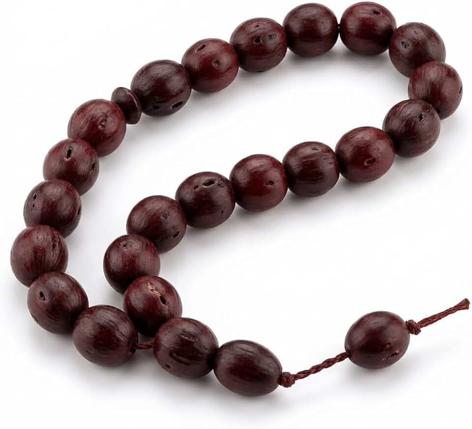 Saul. Naturally Scented Andiz Worry Beads in Wooden Gift Box, Handcrafted 17-Bead Pocket Tasbih for Men, Stress Relief EDC Misbaha