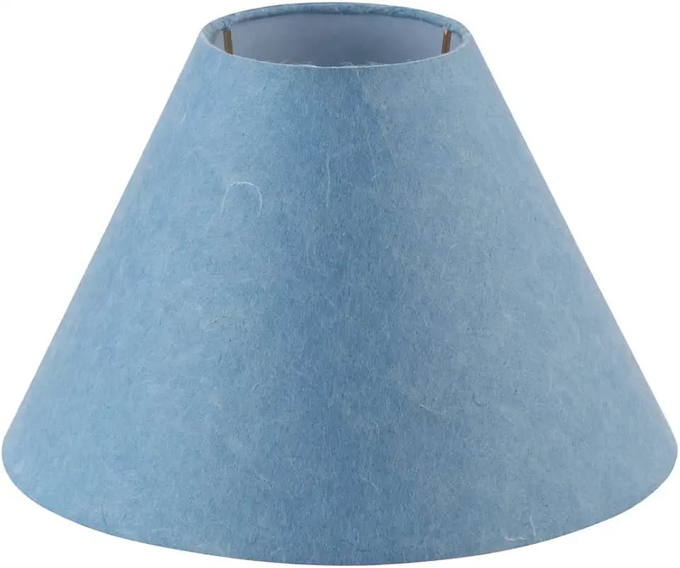 Aspen Creative 58760, Hardback Empire Transitional UNO Lamp Shade, Denim Blue, 4" Top x 10" Bottom x 7" Slant Height, Slip UNO 33mm