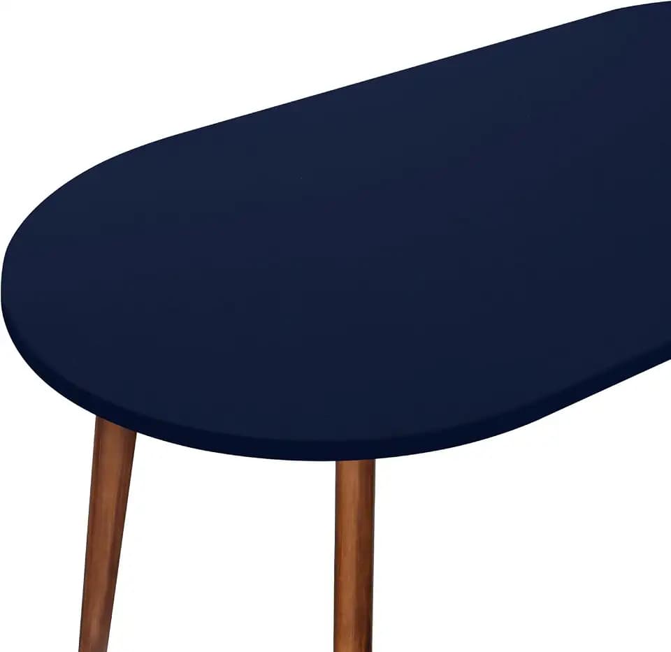 NEWISHER Fitted Oval Tablecloth 48 x 68 Inch Elastic Table Cloth Navy