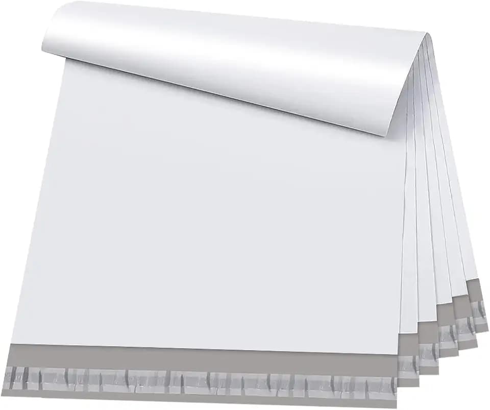 Metronic Large Poly Mailers 19x24 50 Pack, White Self Seal Shipping Bags