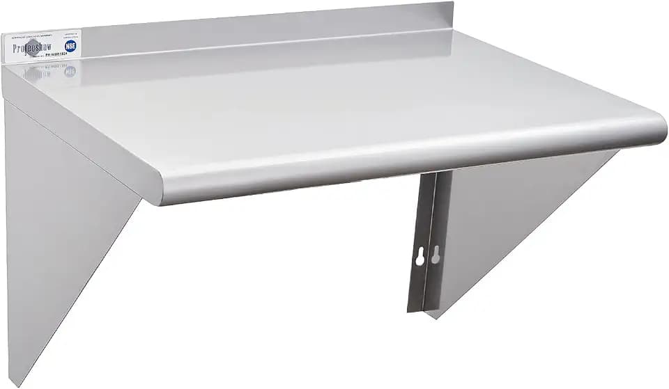 Profeeshaw NSF Stainless Steel Shelf 18” x 24”, Commercial Wall Shelving
