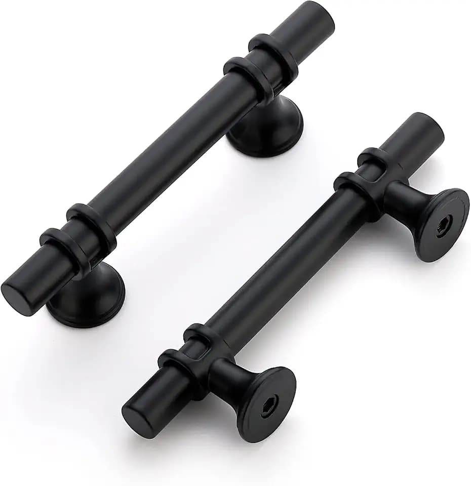 Black Cabinet Handles Black Cabinet Pulls 5 Pack 3 Inch Hole Center