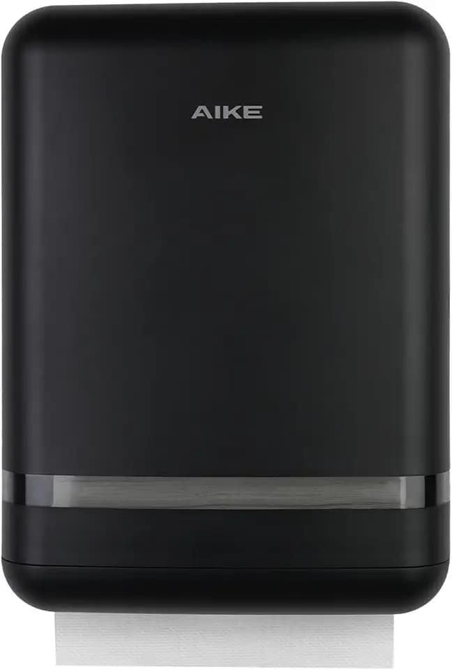 AIKE 400-Sheet Multifold Paper Towel Dispenser,Screw Mounting,Black AK5301