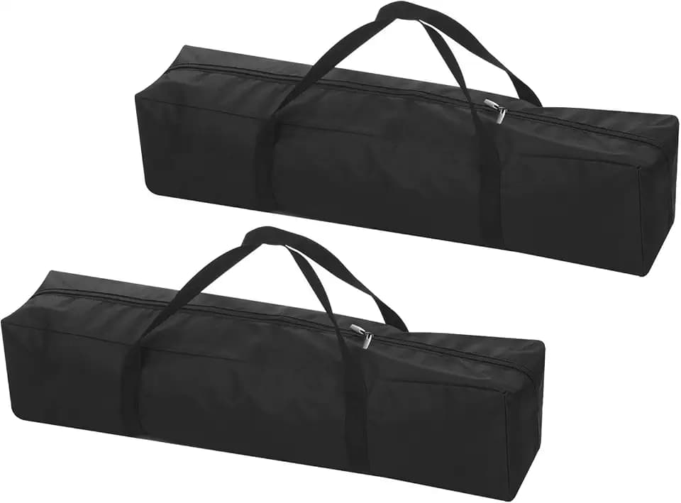 PATIKIL 27 Inch Camp Chair Replacement Bag, 2 Pack Nylon Folding Carrying Storage Bag for Beach With Large Zipper Shoulder Strap for Camping Travel, Black