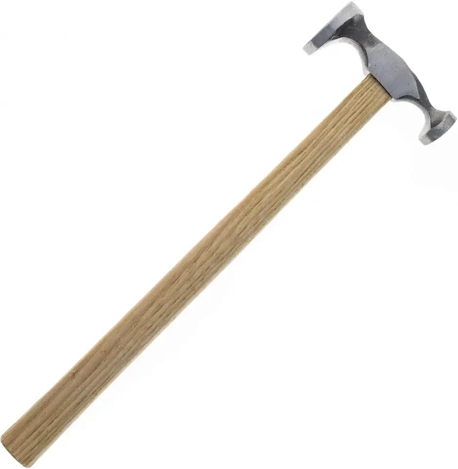 Universal Tool Jewelry Chasing Hammer Dual Face Smooth Flat Side Rounded Side, 10 Inch