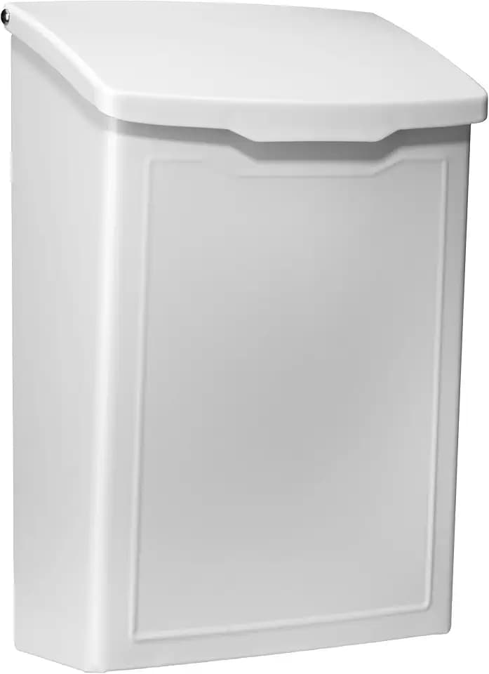 ARCHITECTURAL MAILBOXES 2681W White Marina Wall Mount Mailbox, Small