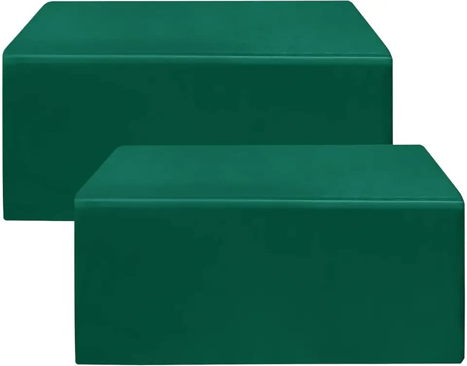 Fitted Table Cloths For 6 Foot Rectangle Tables,Vendor Booth 2 Pack Green