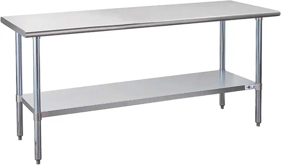 Profeeshaw Stainless Steel Prep Table 24''x72'' NSF Commercial Workbench