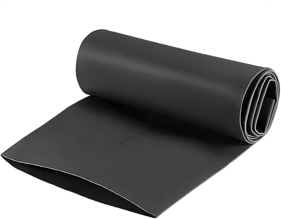 uxcell Heat Shrink Tubing, 90mm Dia 147mm Flat Width 2:1 Rate Shrinkable Tube Cable Sleeve 1m - Black