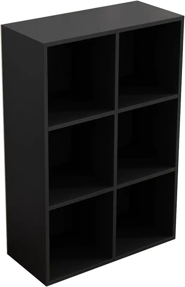 OSCHF 6-Cube Storage Shelf Bookcase, Black