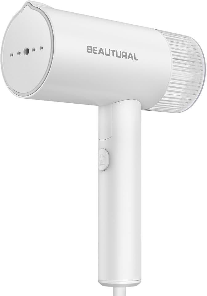 BEAUTURAL Travel Steamer for Clothes, Portable & Handheld, 120V Only, White