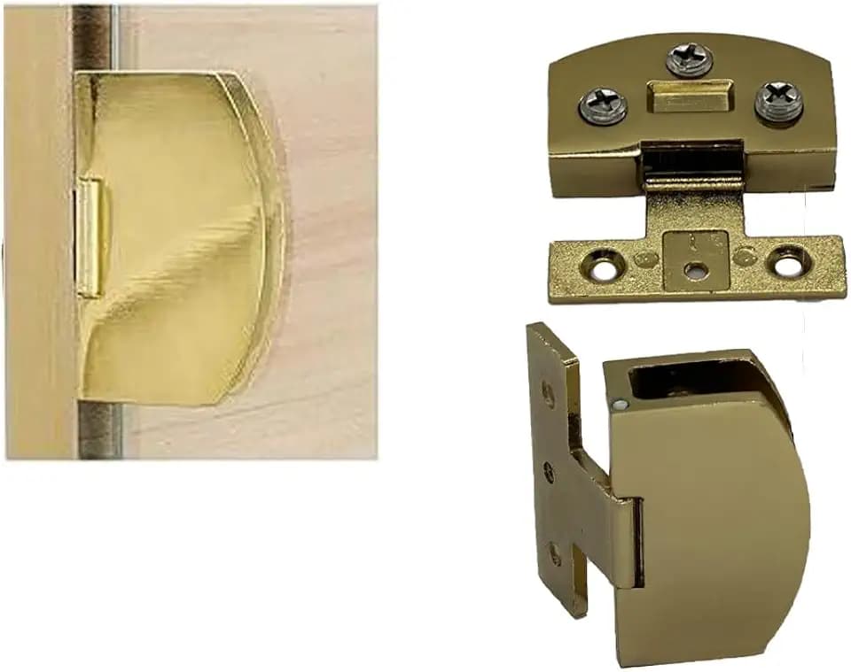2 Pieces Gold Glass Door Hinge, Suitable for 5-7mm Glass Bathroom Doors