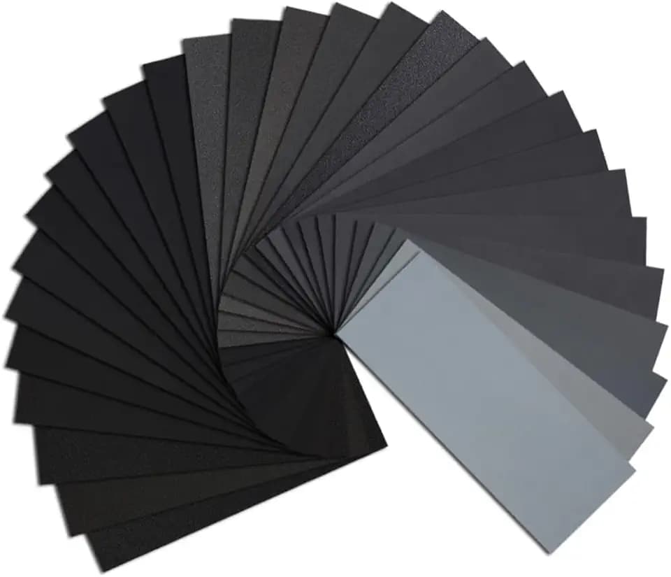 45PCS Sandpaper,Atosun Premium Wet Dry Waterproof Sand Paper, 120 to 5000 Assorted Grit Sanding Paper for Wood Furniture Finishing, Metal Sanding and Automotive Polishing, 9 x 3.6 Inches.(Atosun)