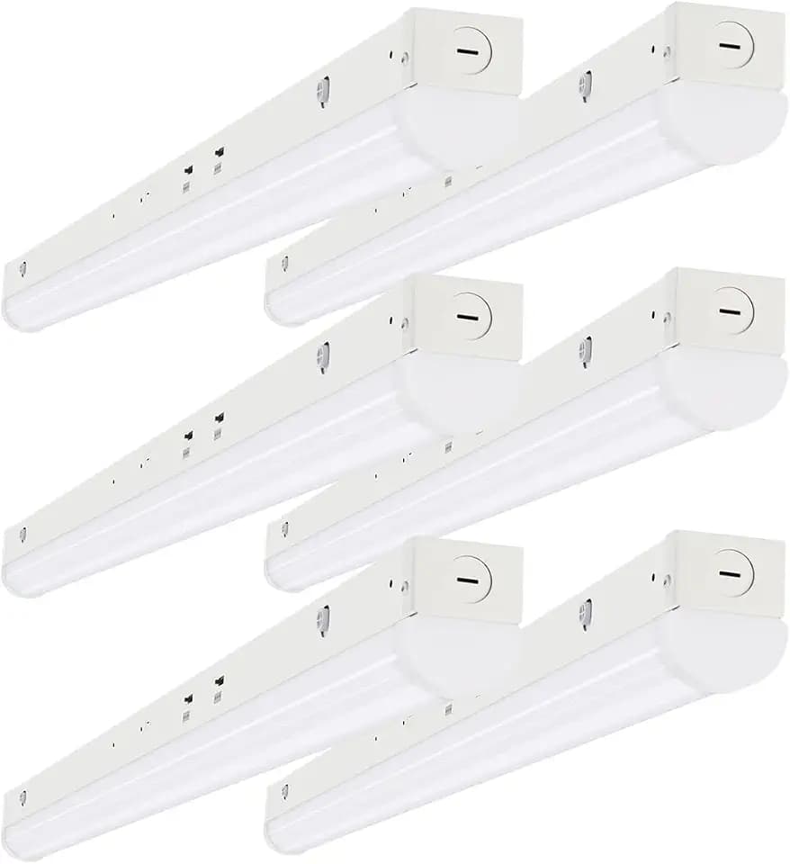 4FT LED Linear Light Fixtures, 50/40/30W, 3500/4000/5000K, 6Pack