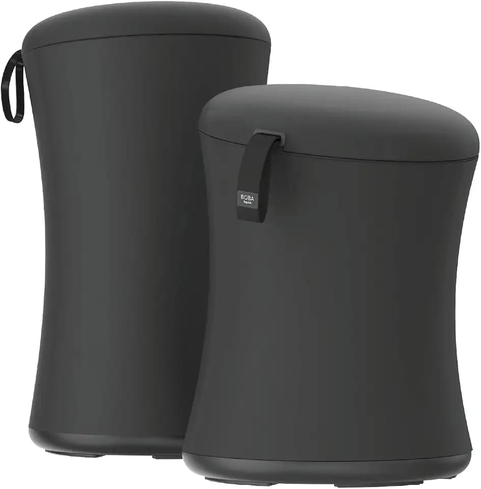 TopJob Boba Chair Stylish Active Wobble Stool, ADHD Chair, Improves Posture and Focus, Ergonomic with Height Adjustable Stool for Adults Children for Home Office, Study Room (Midnight Black)