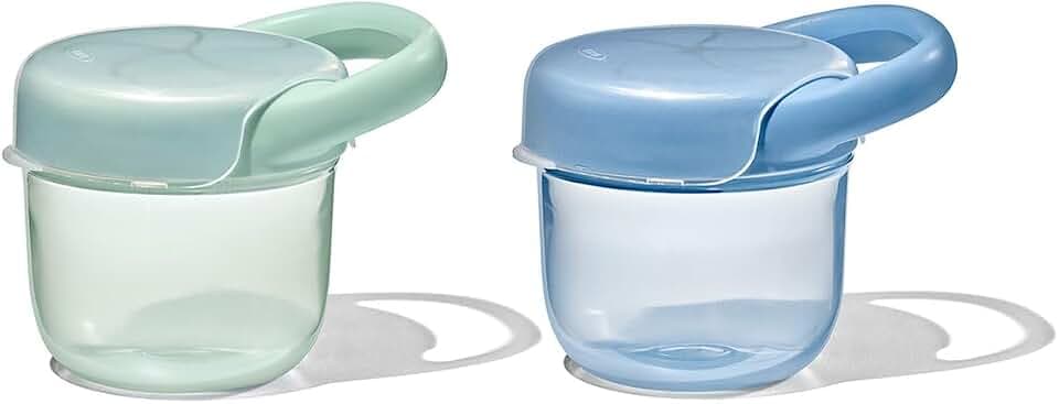 OXO Tot Snack Cup with Lid, 2-Pack, Opal, Dusk