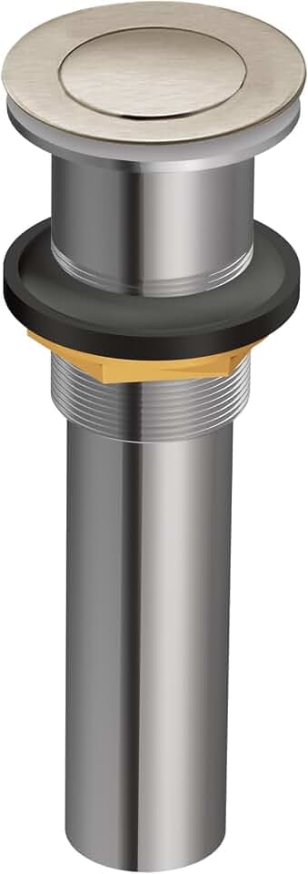 Moen 140780BN Brushed Nickel Vessel Sink Push Button Drain Assembly