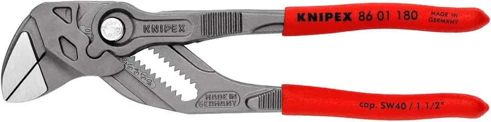 KNIPEX Tools - Pliers Wrench, Black Finish (8601180), 7 1/4-Inch, Black Finish