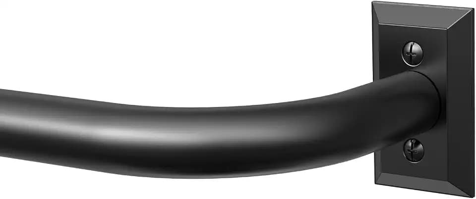 Hei Dear Black Wrap Around Blackout Curtain Rod 28-48 Inch, Adjustable