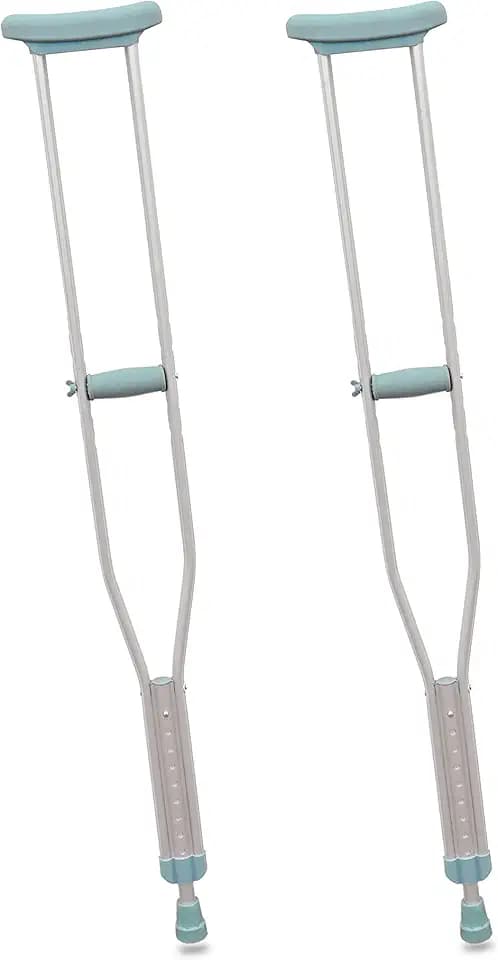 PEPE Mobility Achselkrücken Grau, Gehhilfe Größe S, 93-112 cm (2 Stück)