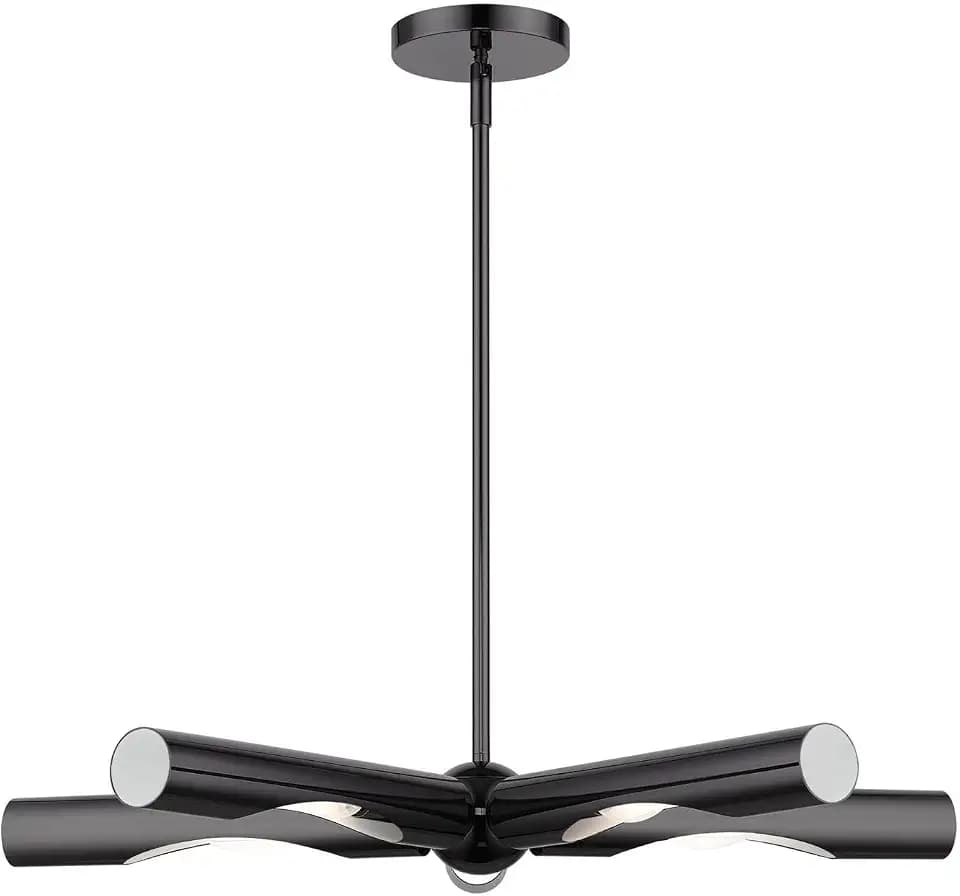 Livex Lighting 5-Light Chandelier, Black Chrome