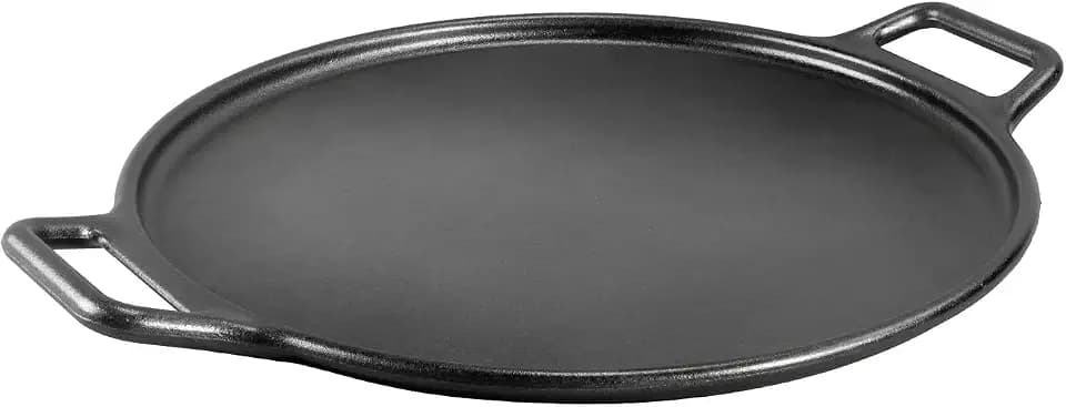 Lodge BOLD Pre-Seasoned Cast Iron Pizza Pan with Handles, 14 Inches