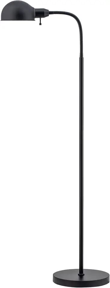 O'Bright Adjustable Floor Lamp with Flexible Gooseneck and Rotatable Shade, E26 Socket, 10-Inch Base - Ideal for Reading, Bedside, Living Room, Black