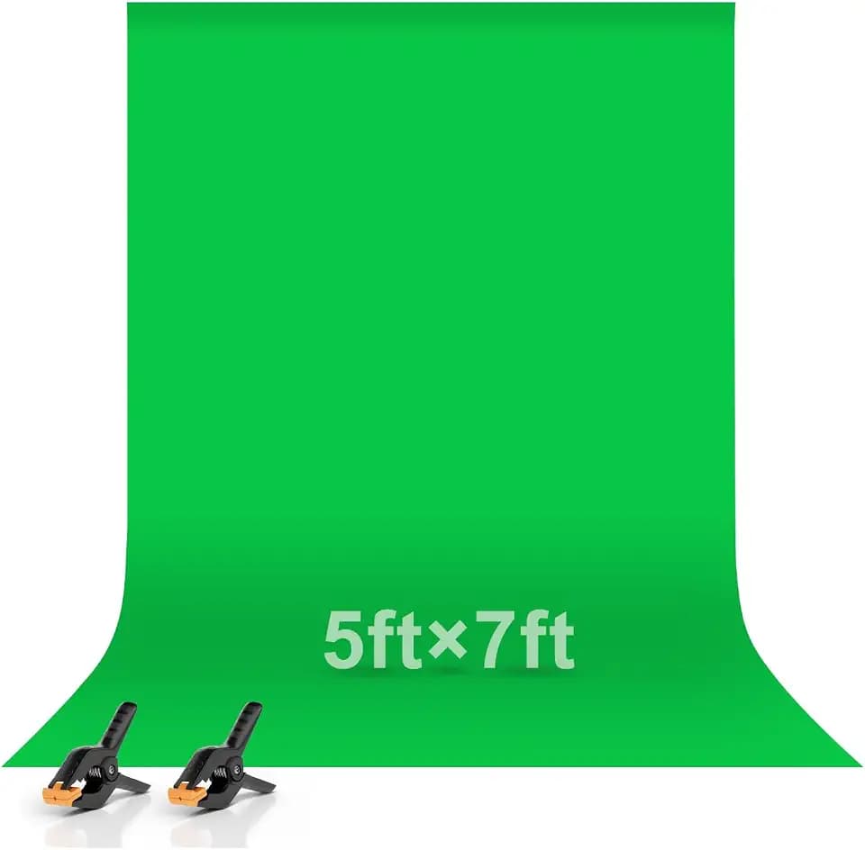 EMART 1,5x2m Greenscreen Faltbar Green Screen Grüner Hintergrund Polyester