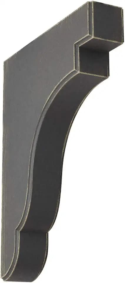 1 3/4"W x 8 1/2"D x 11"H Bedford Wood Vintage Decor Bracket, Black