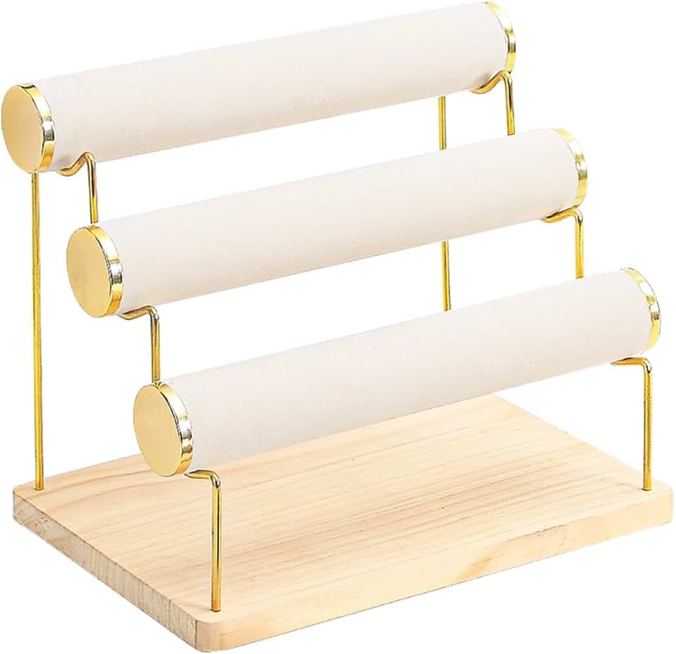 Bracelet Holder, Bracelet Displays for Vendors,Beige+Gold
