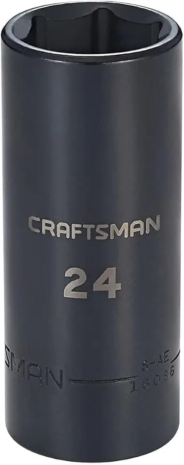CRAFTSMAN Deep Impact Socket, Metric, 1/2-Inch Drive, 24mm (CMMT16086)