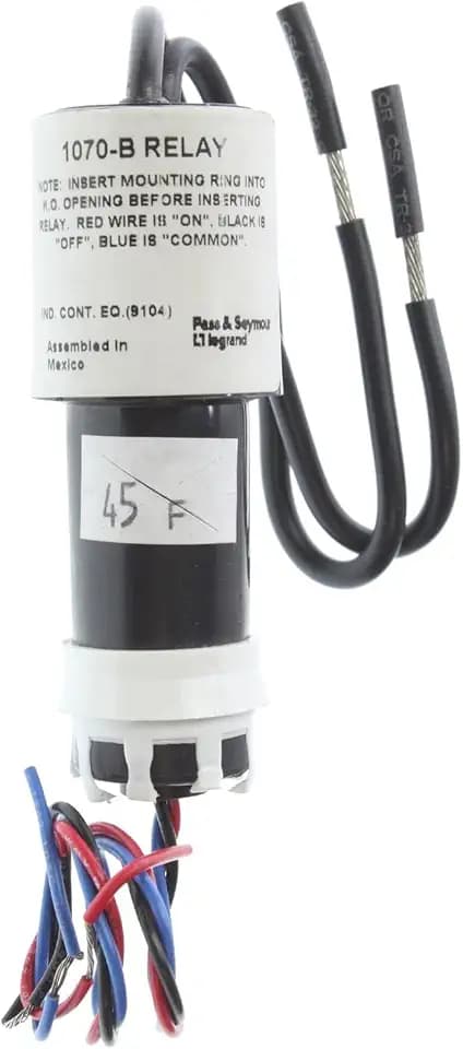Legrand 20 Amp Magnetic Latching Relay Wall Switch, White, 1-Pack
