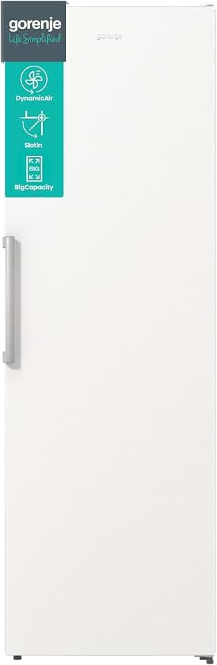 Gorenje R619EEW5 Kühlschrank, Kühlteil 398 Liter, Umluft Kühlsystem, Schnellkühlfunktion, Easy Open Griff, Inverter Kompressor, Weiß