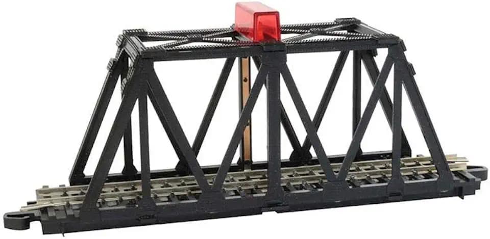 Bachmann Trains - E-Z Track Blinking Bridge - N Scale (44873), Black Small