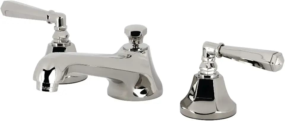Kingston KS4466HL Widespread Bathroom Faucet, Polished Nickel