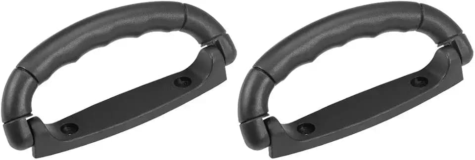 uxcell Luggage Handle Pull Plastic 4.92-Inch Length Luggage Suitcase Handle Grip Black 2 Pcs