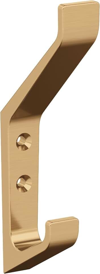 Amerock Emerge Double Prong Champagne Bronze Wall-Mounted Hook
