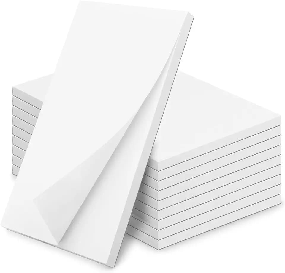 Hoiny 10 Pack Note Pads 5.5x8.5, Blank Memo Scratch Paper, Server Notepad