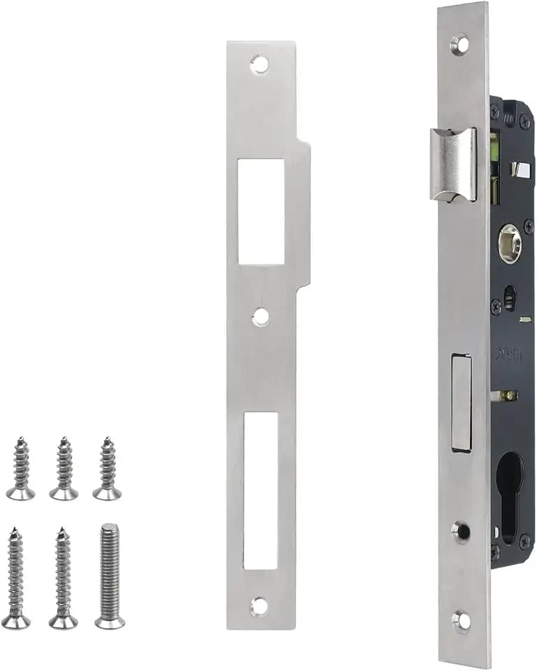 1PCS Silver Aluminum Alloy 2 Point Bolt Mortise Lock Replacement