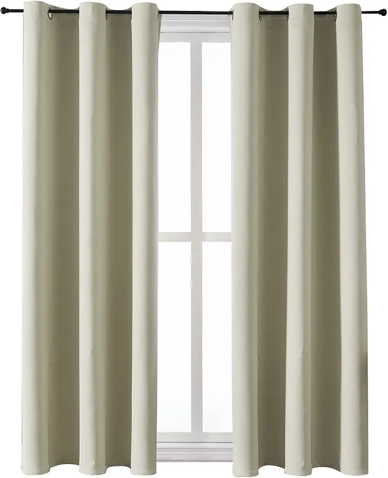 ChrisDowa Room Darkening Curtains for Bedroom and Living Room 45 Inch Long