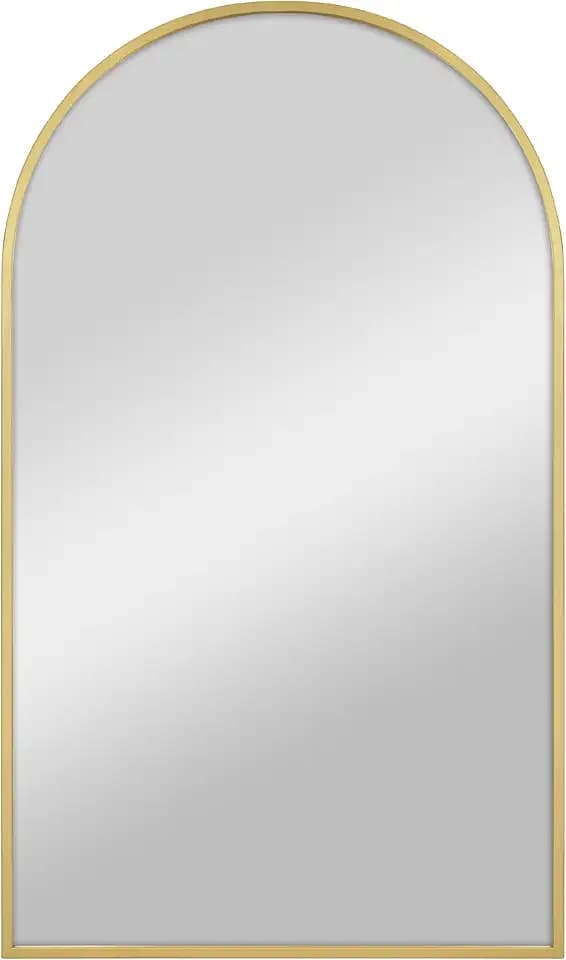 MCS Master & Co. Metal Arch Mirror, 20x34, Brass, for Bathroom & Bedroom