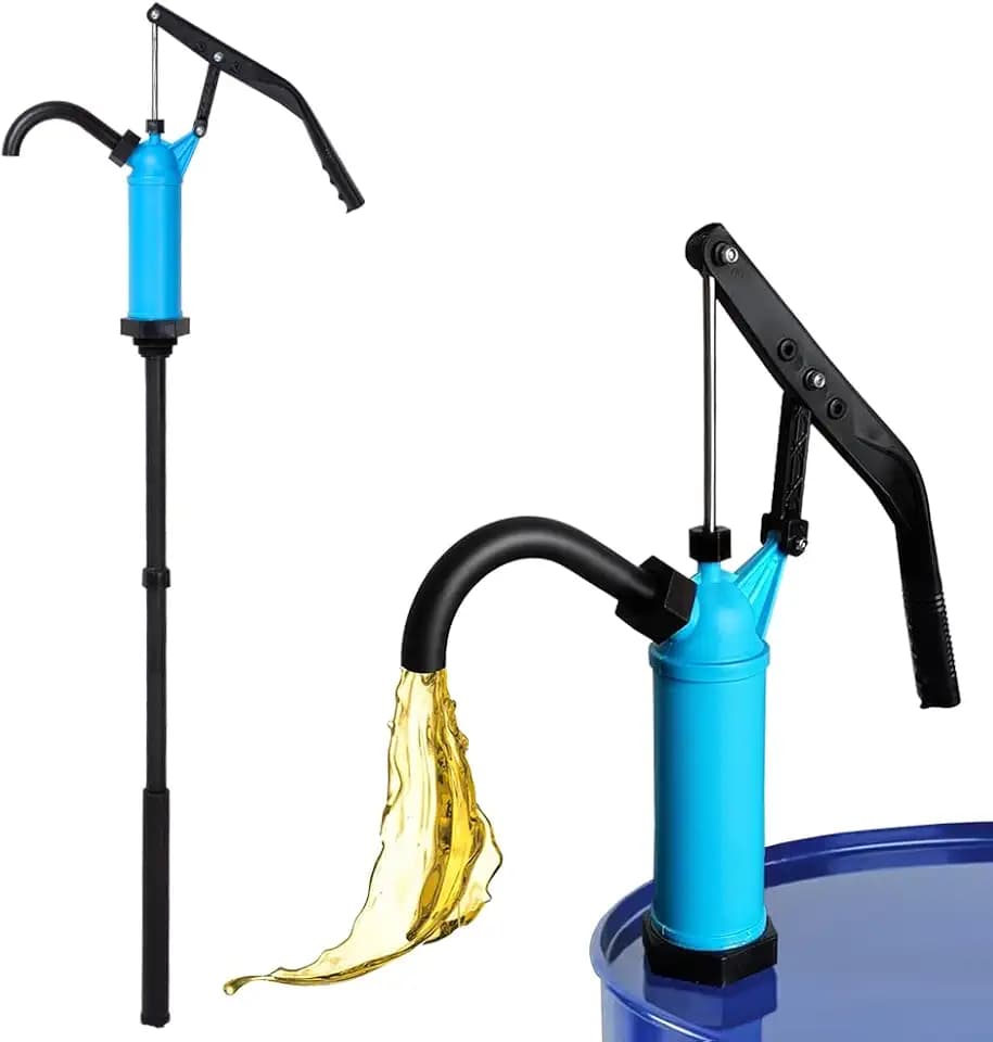 Lever Action Barrel Pump, 5 to 55 Gallon Drum Pump, Perfect for Transferring Motor Oil, Water, Corrosive Liquids, Diesel, Lubricants, Kerosene and Fuel