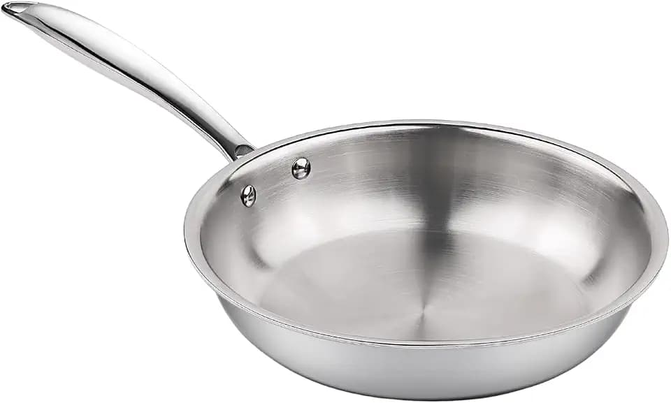 Homegrown Stainless Steel Saute Pan, Large, High-Grade Triply