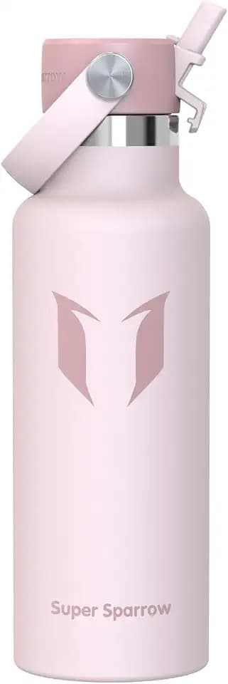 Sparrow Trinkflasche Edelstahl 500ml/750ml/1L/1.2L Thermosflasche Strohhalm
